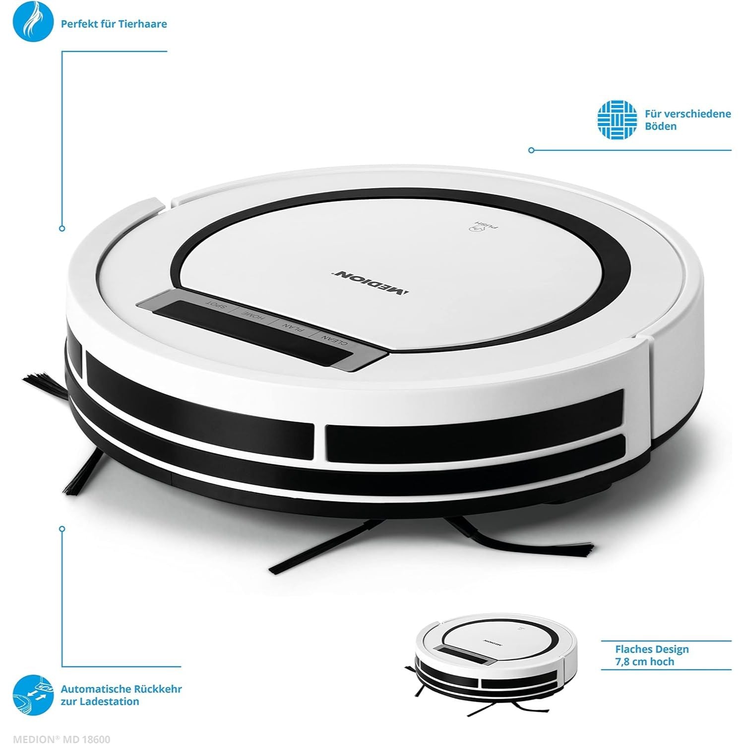 Robot Vacuum Cleaner Medion MD 18600 White