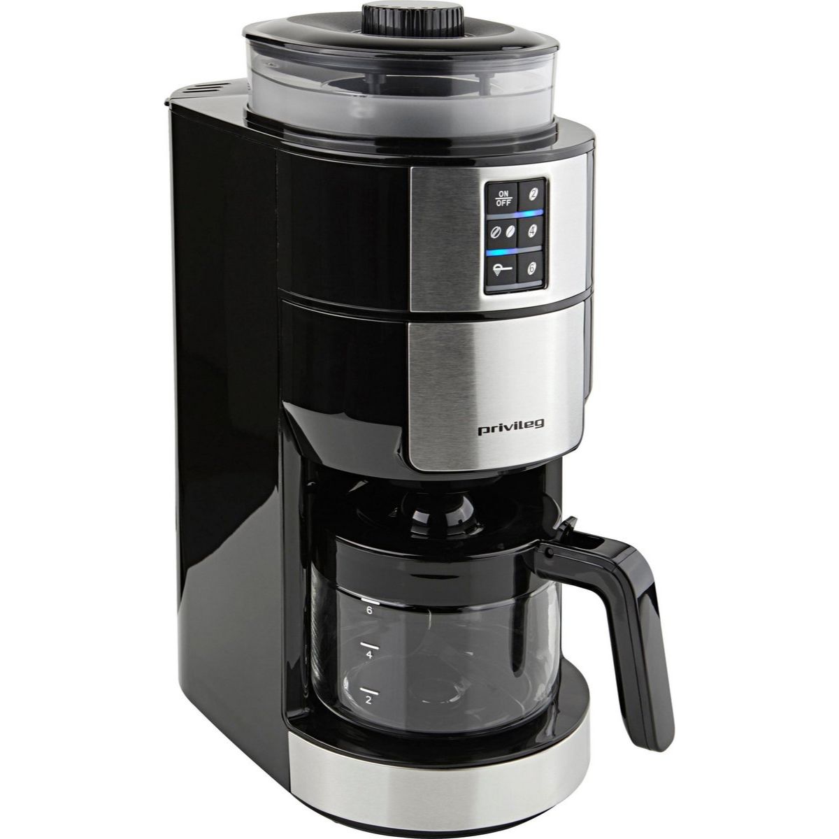 6-Cup Coffee Maker with Grinder, Privileg