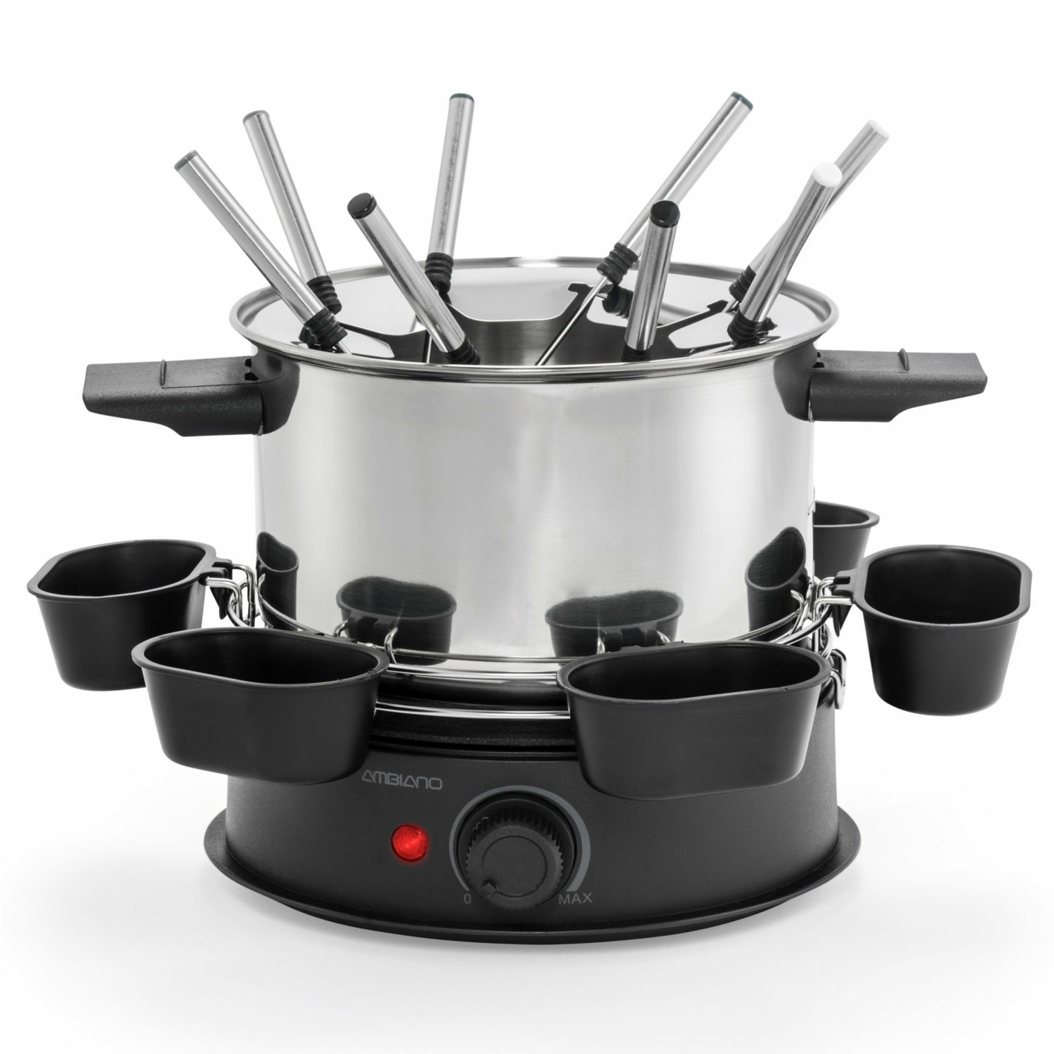 Electric Fondue Set 1500W 8 Stainless Steel