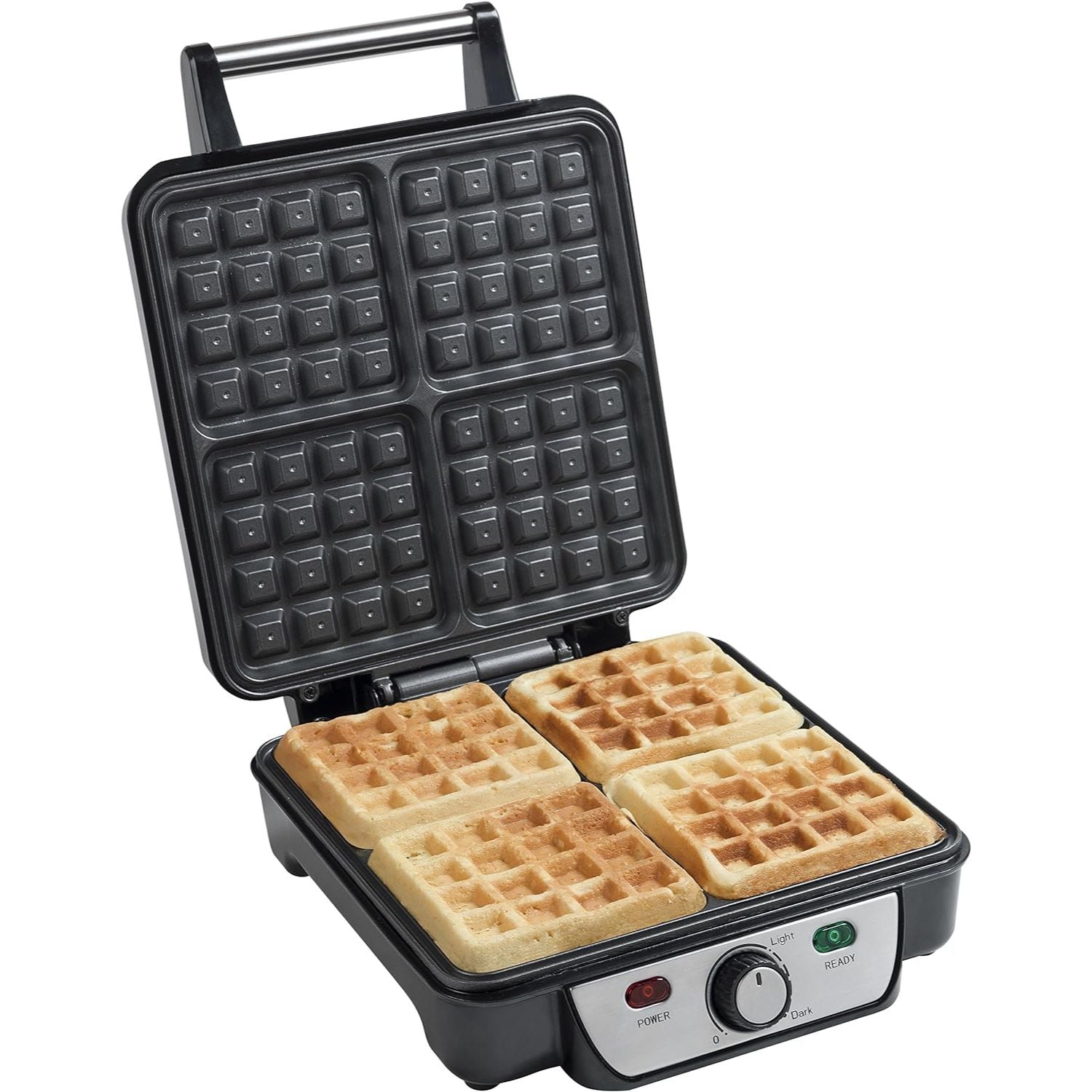 1100W Bestron Waffle Maker - Black/Stainless