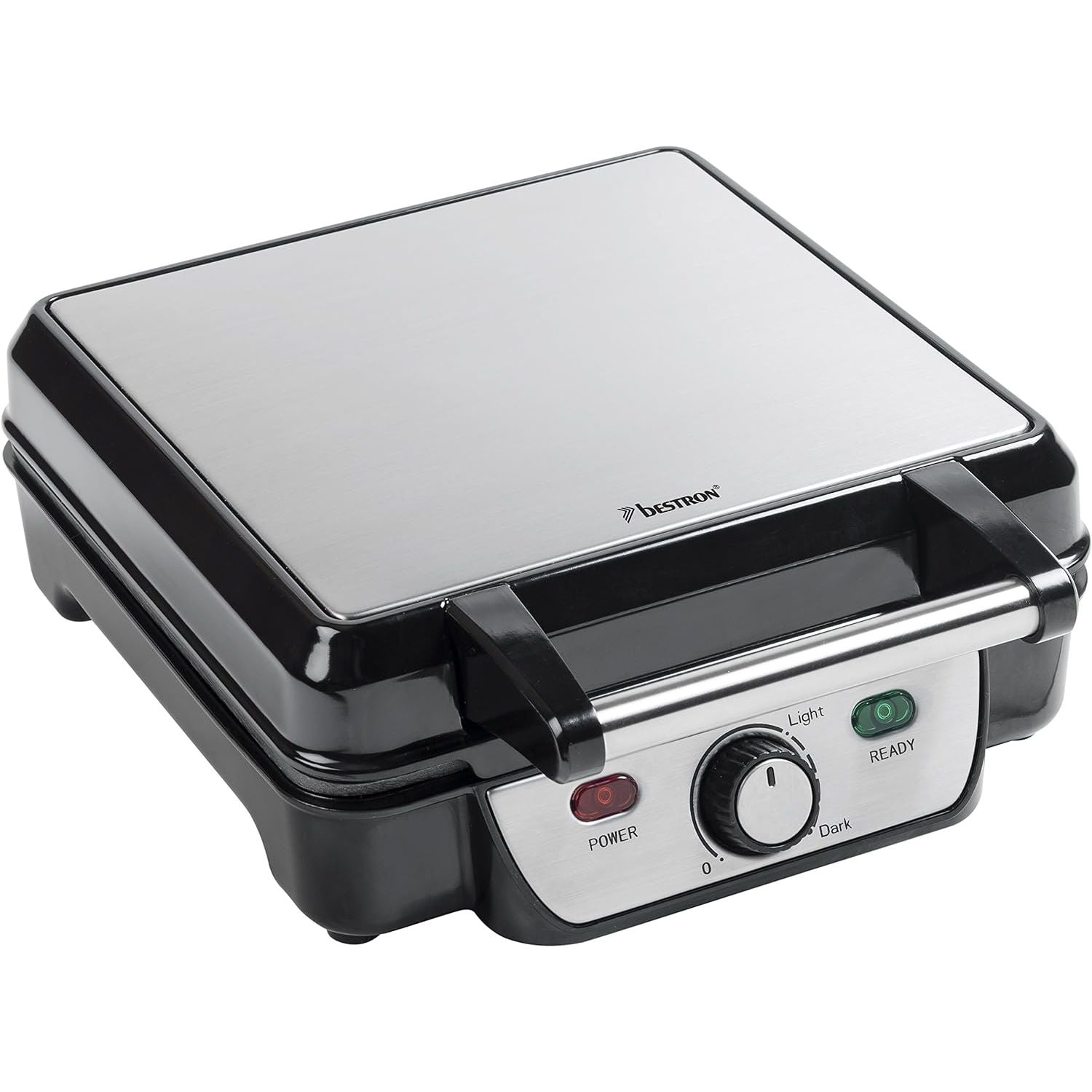 1100W Bestron Waffle Maker - Black/Stainless