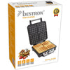 1100W Bestron Waffle Maker - Black/Stainless