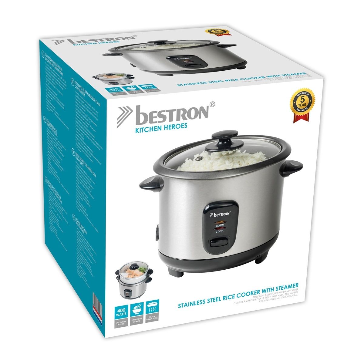 Rice Cooker, Bestron ARC100, Cooks Perfect