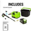 40V Cordless Pressure Washer Greenworks 4Ah