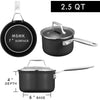 Non-Stick 2.5qt Saucepan w/ Lid - HitecLife,